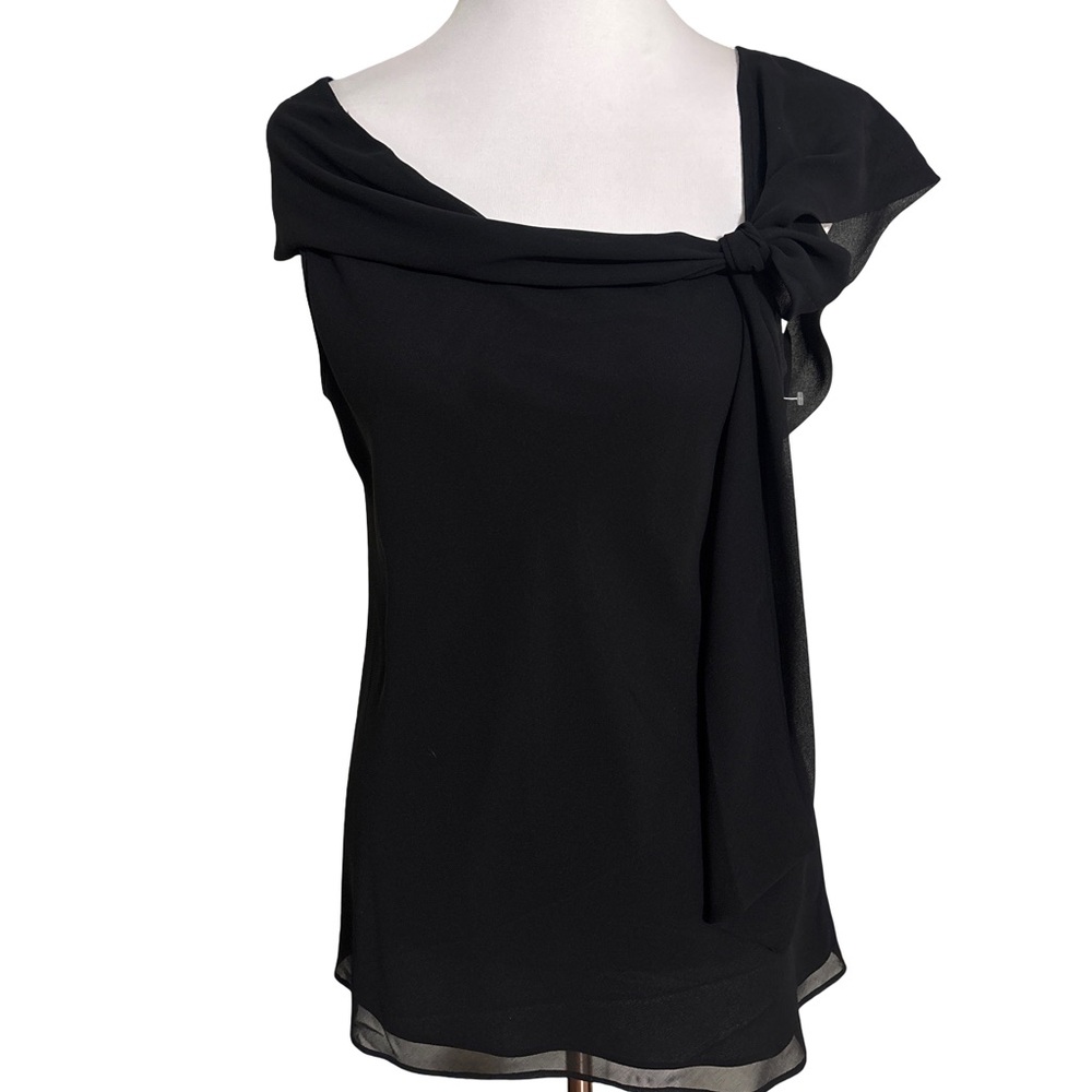DKNYC Black Sleeveless Top with Bow
